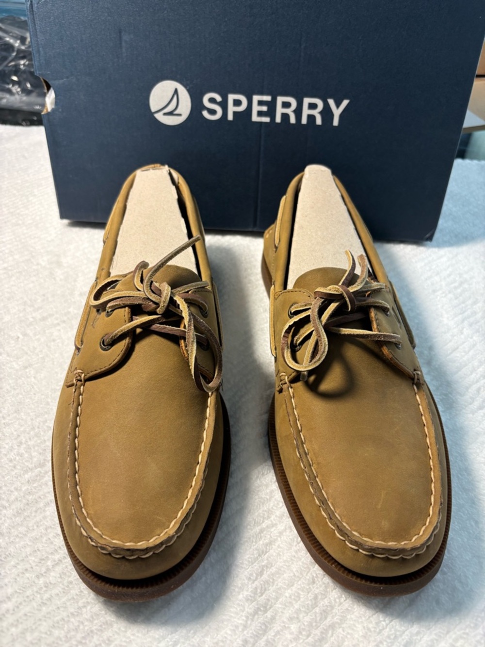 Sperry Men's Brown Leather 2-Eye Boat Shoes